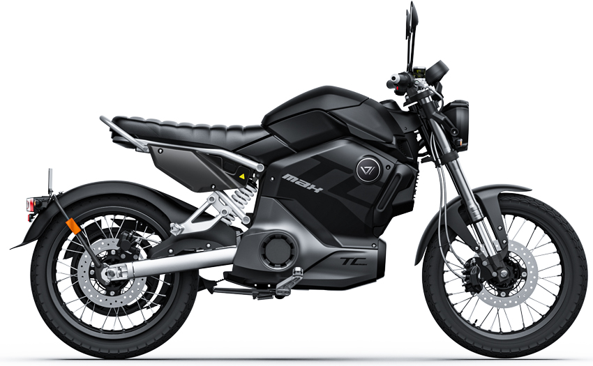 Vmoto TC Max electric motorcycle, side view